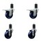 Service Caster 3.5'' SS Solid Poly Swivel 1-5/8'' Expanding Stem Caster Set 2 Total Lock Brakes, 4PK SCC-SSEXTTL20S3514-SPUS-2-S-2-158 - alternate 1